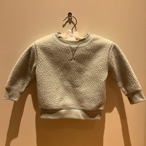 Light blue sweatshirt size 12months Sherpa like material and fleece inside